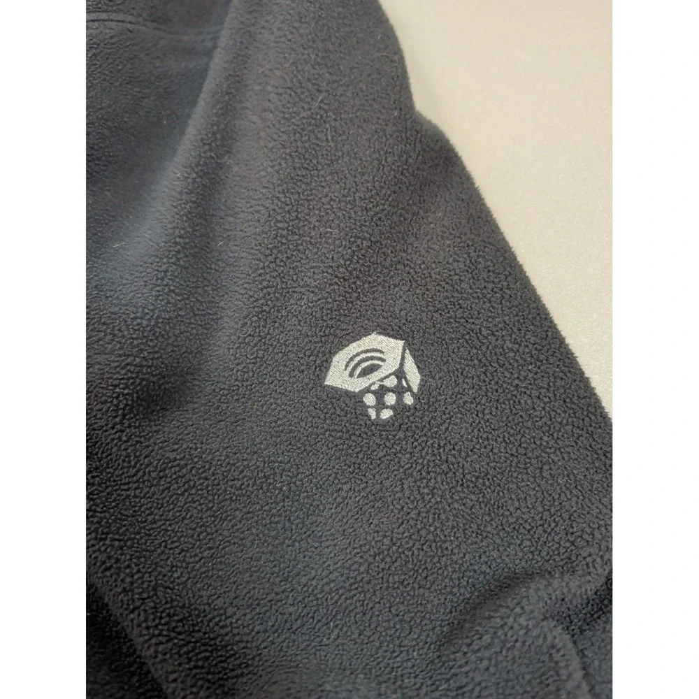 Mountain Hardwear Mens Full Zip Fleece Jacket Black SOM4803 Medium Hiking Layer